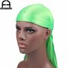 Unisex Women Men Silk Durag Turban Hat Wigs Biker Headwear Headband Hair Accessories Long Tail Straps Bandanas Silky Durags