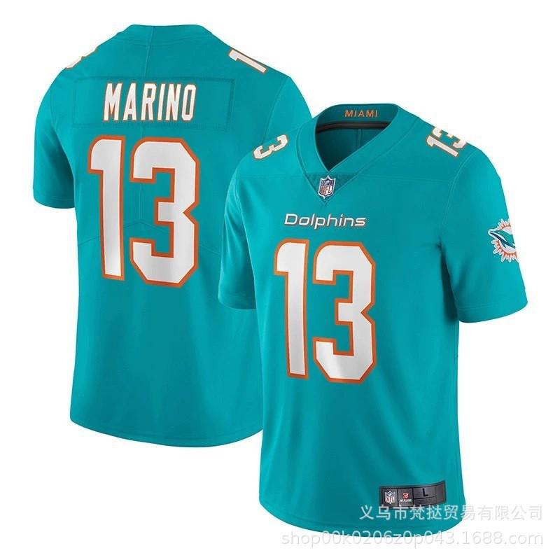 Miami Dolphins NFL Football Jersey 10 Hill 17 Waddle 1 13 White Blue Short Sleeve Cotton V-Neck Sportswear Men Women