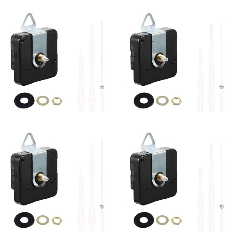 Quiet Move Movement Mechanism Plastic Housing Replacement Parts For DIY Wall Desk Clocks Precise Timing Quiet 4Sets