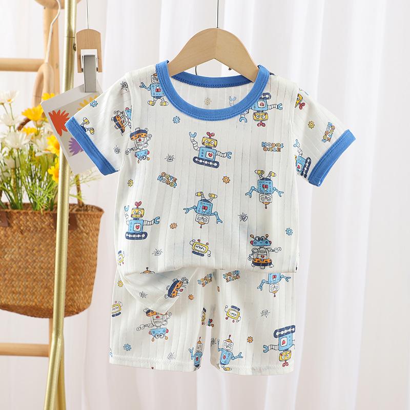 2026 Summer Children's Short Sleeved Shorts Cotton Set
