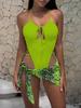 High Cut Sexy Women One Piece Swimsuit Thong Female Swimwear 3 Pieces Monokini Bandage Bathing Suit Swimming Suit Beachwear