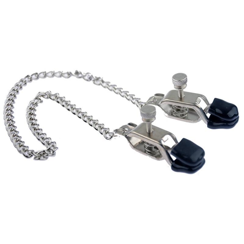 Metal Adjustable Nipple Clamps- Bondage&Flirting Gadgets for Women,Erotic Breast Tweezers with Chest Clip for Adult SM Games