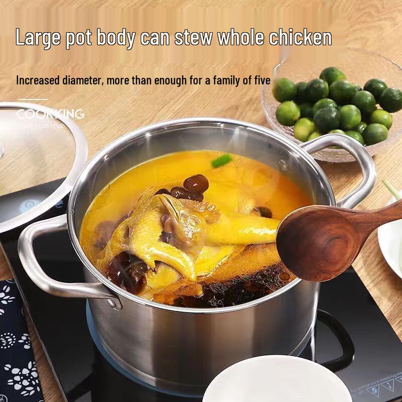 Shangheng 20CM 304 Stainless Steel Non-stick Soup Pot