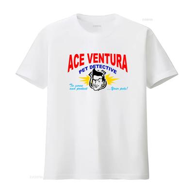 Ace Ventura Detetive de Animais Anos 90 Filme Engraçado Camiseta Para Servir e Proteger Seus Animais de Estimação vintage Lavada Unissex streetwear Estiloso