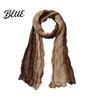 Unisex Fashion Shawl Neck Wrap Pleated Warm Gradient Design Scarf Two-Color Bow Tie Cold Weather