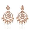 Estele Women's Earrings Rose Gold Plated CZ MAHARANI CHANDBALIS