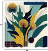 Floral Eucalyptus Shower Curtain, Abstract Leaves And Thistles Modern Geometric Scandinavian Details, Cloth Fabric Bat