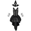 Women's Retro Halloween Costume Sexy Mesh Suspender Witch Multicolor Party Performance Costume