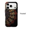 Vintage Oriental Fan Motif Colorful Ethnic Pattern Art Film Aesthetic Protective Shockproof Bumper Case Cover For iPhone 14 15 16 Pro Max Plus