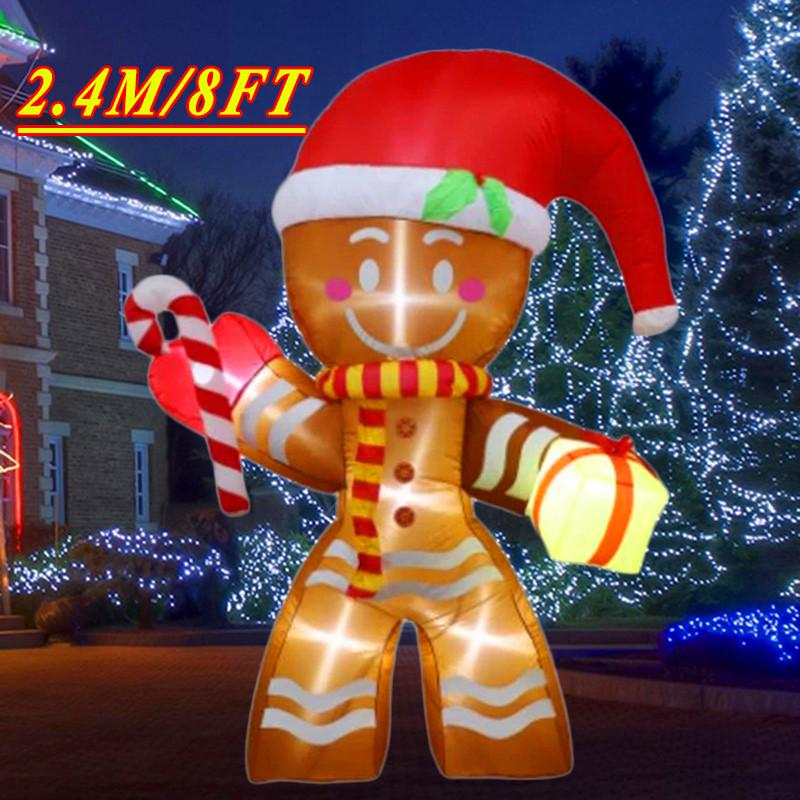 Christmas Inflatable Decoration Toy Built-In Led Lights Inflatable Model Ornament Xmas Party New Year Garden Indoor Outdoor Deco