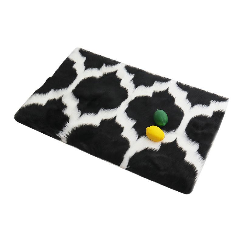 Nordic Luxury Long Pile Carpet: Washable, Printed, Full Coverage for Living Room or Bedroom.