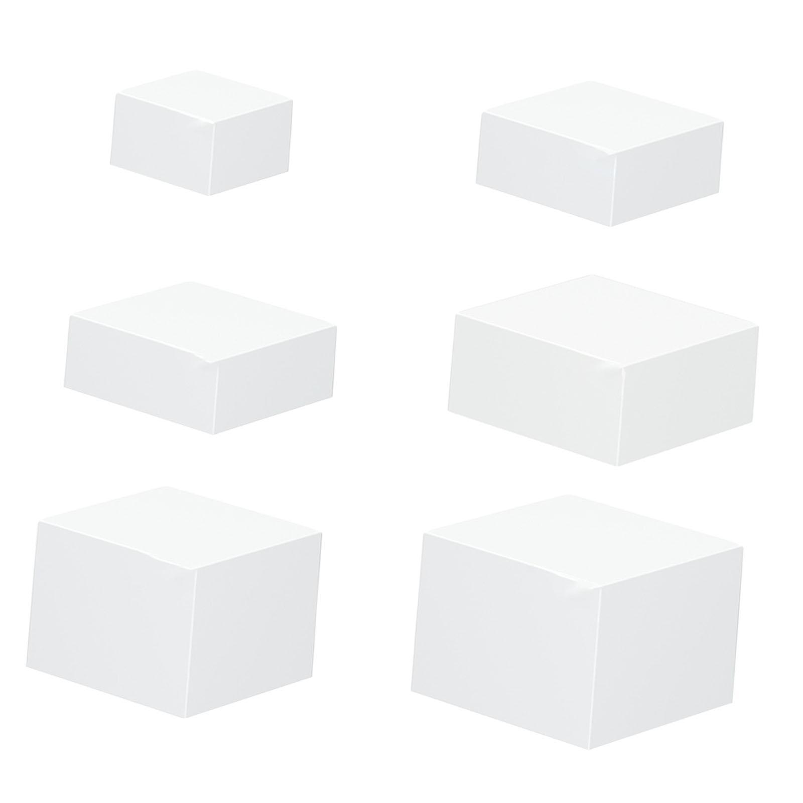 

6-piece Cube-shaped Presentation Box, Food Stand, 5-sided Hollow Base, Hollow Cake Stand for Culinary Purposes Style A
