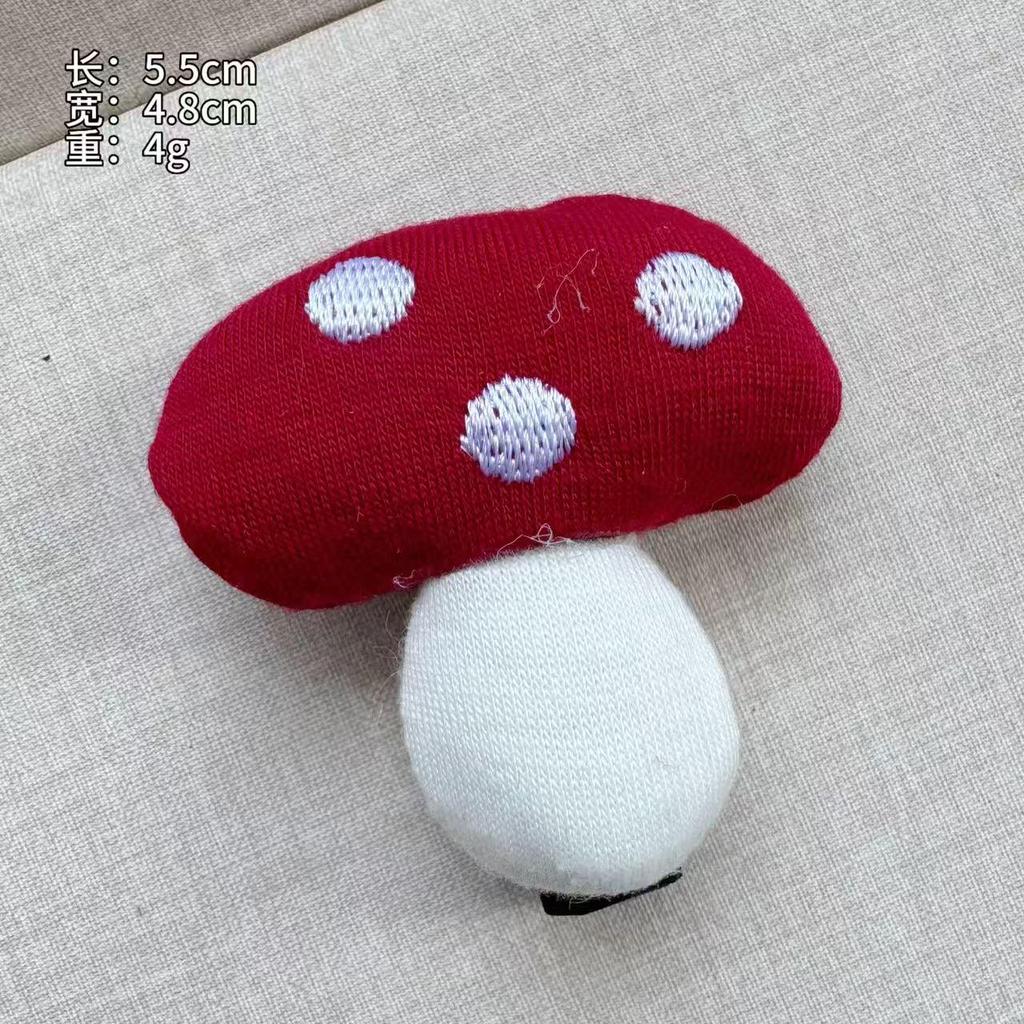 Korean Cute Fabric Mushroom Hair Clip & Elastic Hair Tie for Women & Kids - Versatile Bangs Accessory