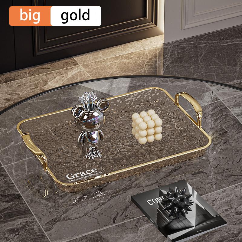Square Storage Tray Home Living Room Coffee Table Tea Cup Storage Plate Acrylic Tray Aromatherapy Organizer Tray Home Decor