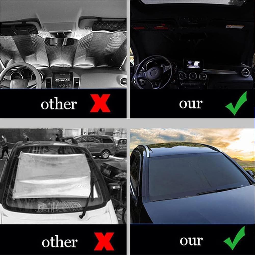 Car Windscreen Sun Shade for Toyota 4Runner 2003 2004 2005 2006 2007 2008 2009 Front Windshield Sunshade Foldable Cover Visor Sunshades Interior