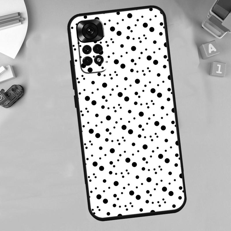 

Black And White Polka Dot For Xiaomi Redmi Note 14 Pro 9 10 11 12 13 Pro 11S 12S Phone Case For Redmi 14C 10C 12C 13C Redmi Note 12 Pro 4G
