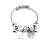 Stainless steel DIY silver opening adjustable bracelet women's personality simple bracelet jewelry new