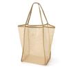 1Pc Transparent Mesh Shoulder Bag Is Fashionable Lightweight Travel Large Capacity Shopping Bag CLE