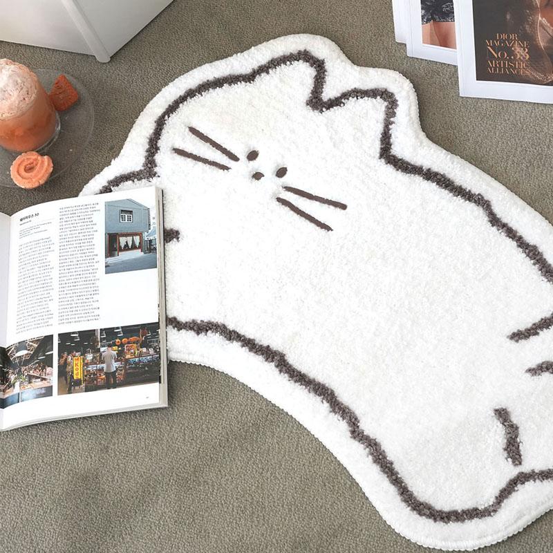 Süßer Katzen Teppich Weiche Kühle Schlafzimmer Nachttisch Decke Schlafzimmer Fenster Decke Badezimmer Bodenmatte Heimdekoration