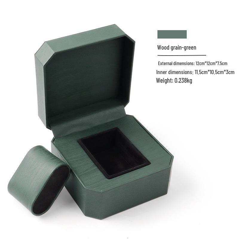 Men's Portable PU Leather Octagonal Watch Storage Box