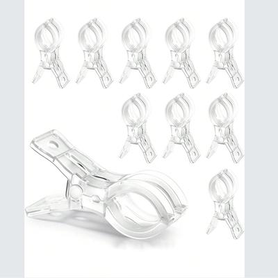10pcs Large Transparent Plastic Balloon Arch Clips, Heavy Duty Clips Suitable For Balloon Arch Kits, Birthday Decor, Handcraft