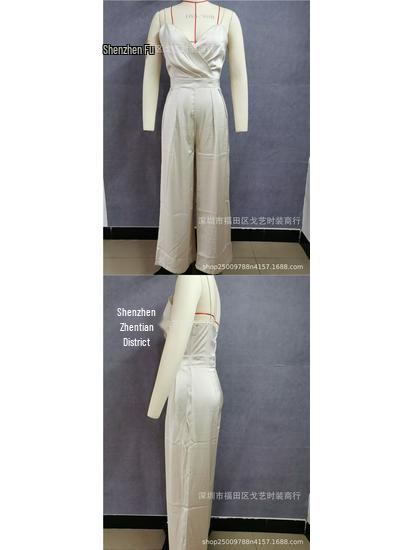 Suspender Straight-Leg Jumpsuit