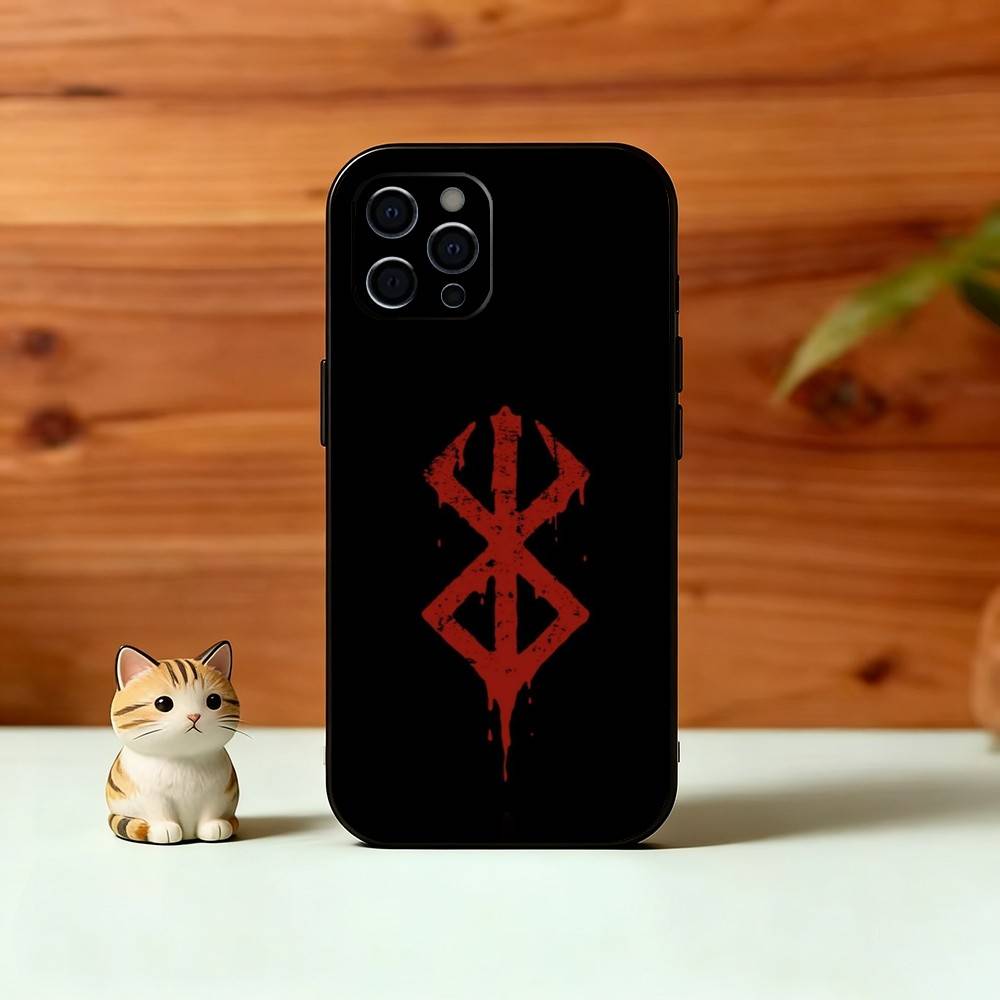 Cool Popular B-Berserk Comic Phone Case For iPhone 17, 16,15,14,13,12,11 Plus,Pro Max, Others Soft Black Cover