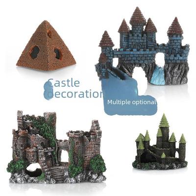 Kleine Burg Pyramide Harz Aquarium Ornament für Aquarienlandschaft