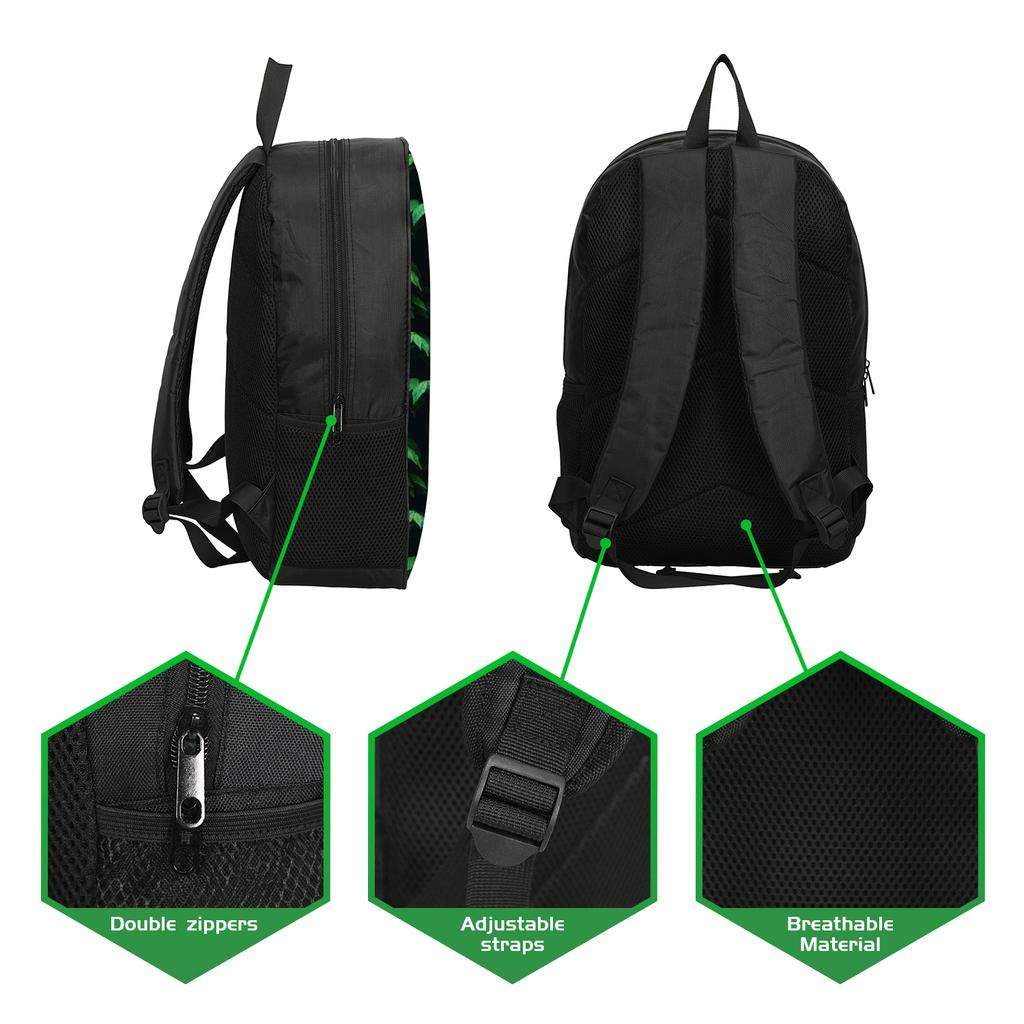 Set de 3 Piezas para Niños Mochila Estrella de Fútbol Estudiante Bolso de Hombro Escolar Bolsas para Lápices Ronaldo Mochila Escolar CR Mochila Mejor Regalo