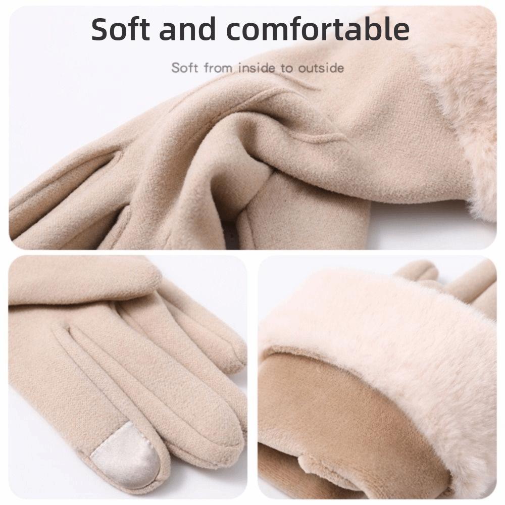 Fashion Thick Gloves Outdoor Guantes Driving Gloves Women