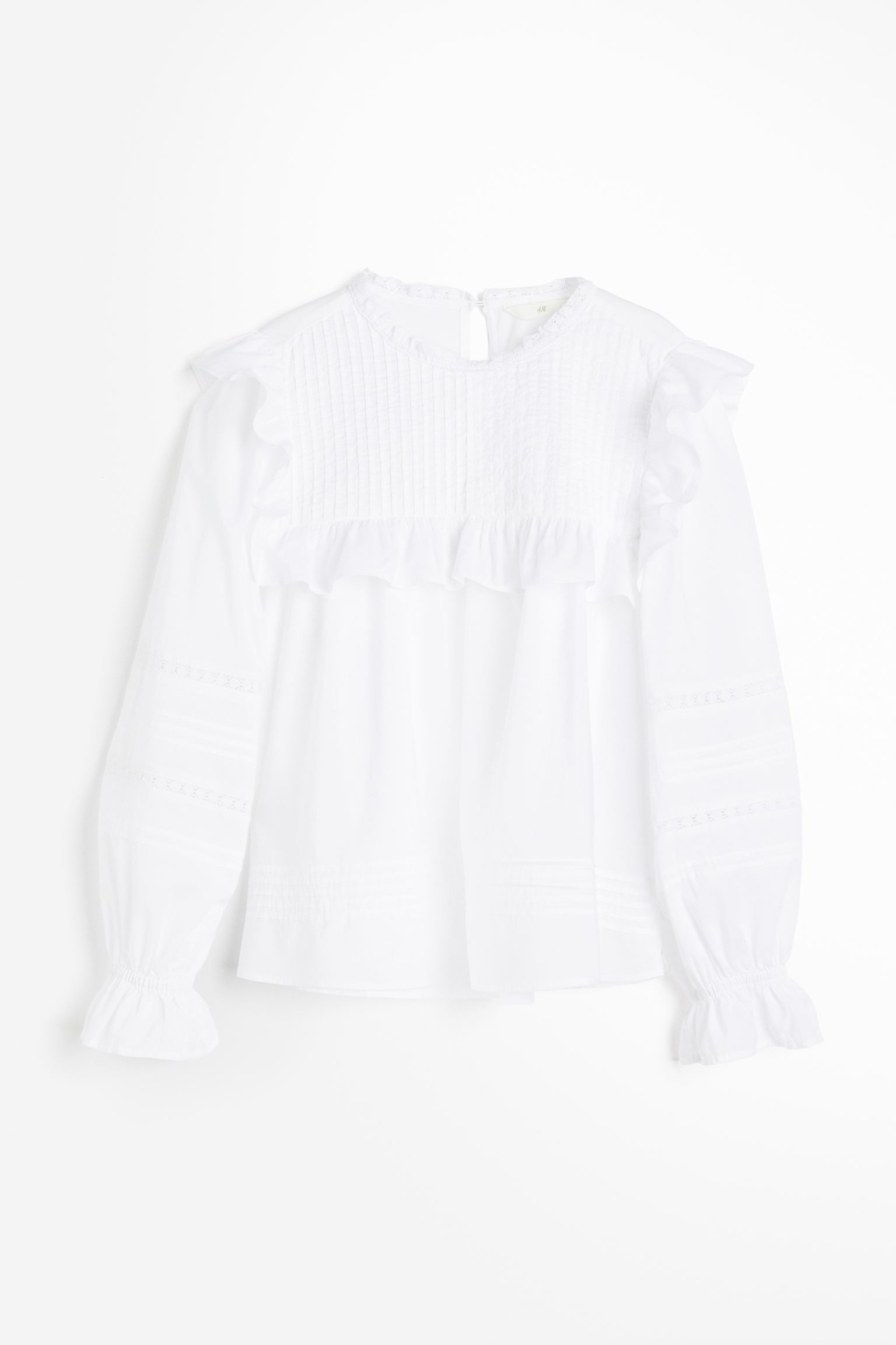 

Хлопковая блузка с защипами