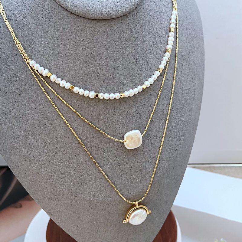 Freshwater pearl layered necklace - exquisite women s choker