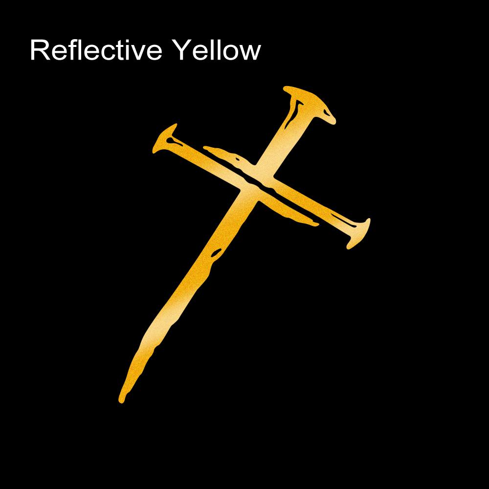 Creative Car Sticker Cross Nail Design Vinyl Decal Waterproof Reflective Sticker Personalized Car Styling Decorative Accessories