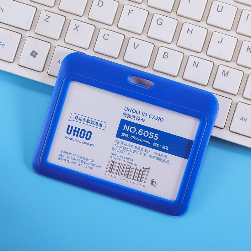 Youhe 6055 Horizontal Sliding ID Card Holder for Employees and Students