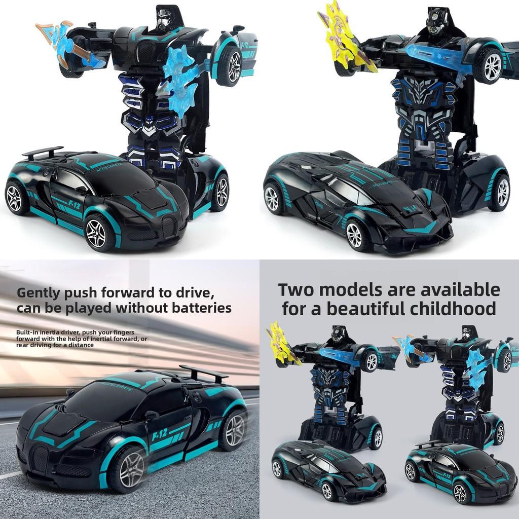 Childrens Inertia Transforming Car Toy With Onebutton Morphing For Boys And Developmental Play