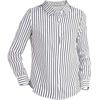 Womens Striped Long Sleeve Shirt With Polished Design For Office Wear