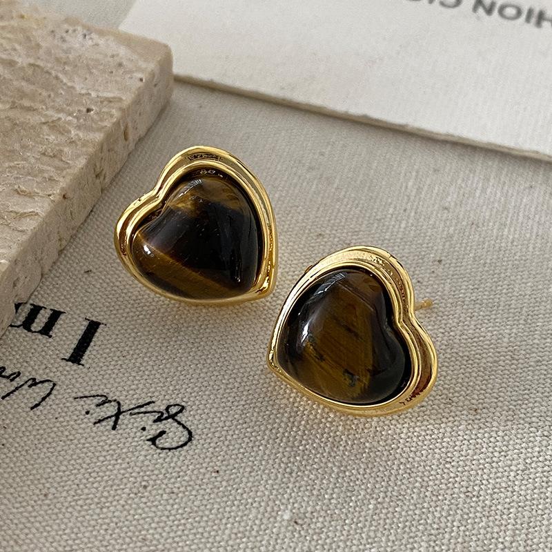 Geometriske ovale øredobber med stift, vridd kantdesign, premium følelse øredobber, middelalderske vintage franske retro øredobber