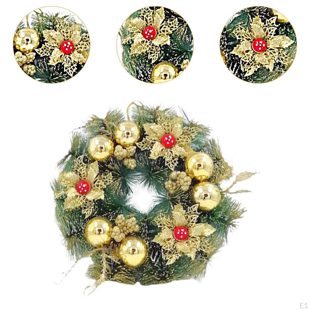 Artificial Christmas Wreath DIY Xmas Garland Wall Pendant Party Supplies Hanging Ornaments