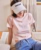 Bajal Graffiti Crop Short Sleeve T-Shirt Pink