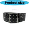 Punk Waistband Wide Belt with Gothic Studded Eyelets Premium Faux Leather Unisex Accessory