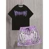 2026 Zomer Casual Korte Mouw Modieus Ademend Sport Set Losse Pasvorm Sneldrogend Heren Korte Mouw Hip-Hop Beer Print Set