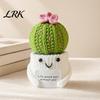 Fake Cactus Decoration Crochet Potted Plants, Handmade Knitted for Home Office Car Plant Decor Decoration, Decorative Plants Lasting Beauty,