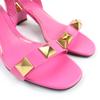 Pristine Valentino Garavani Sandals Rockstud Leather Pink Leather 37.5 XW2S0CR2 Used