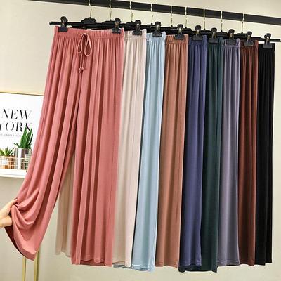 Women's High-Waisted Summer Casual Straight-Leg Modal Pants