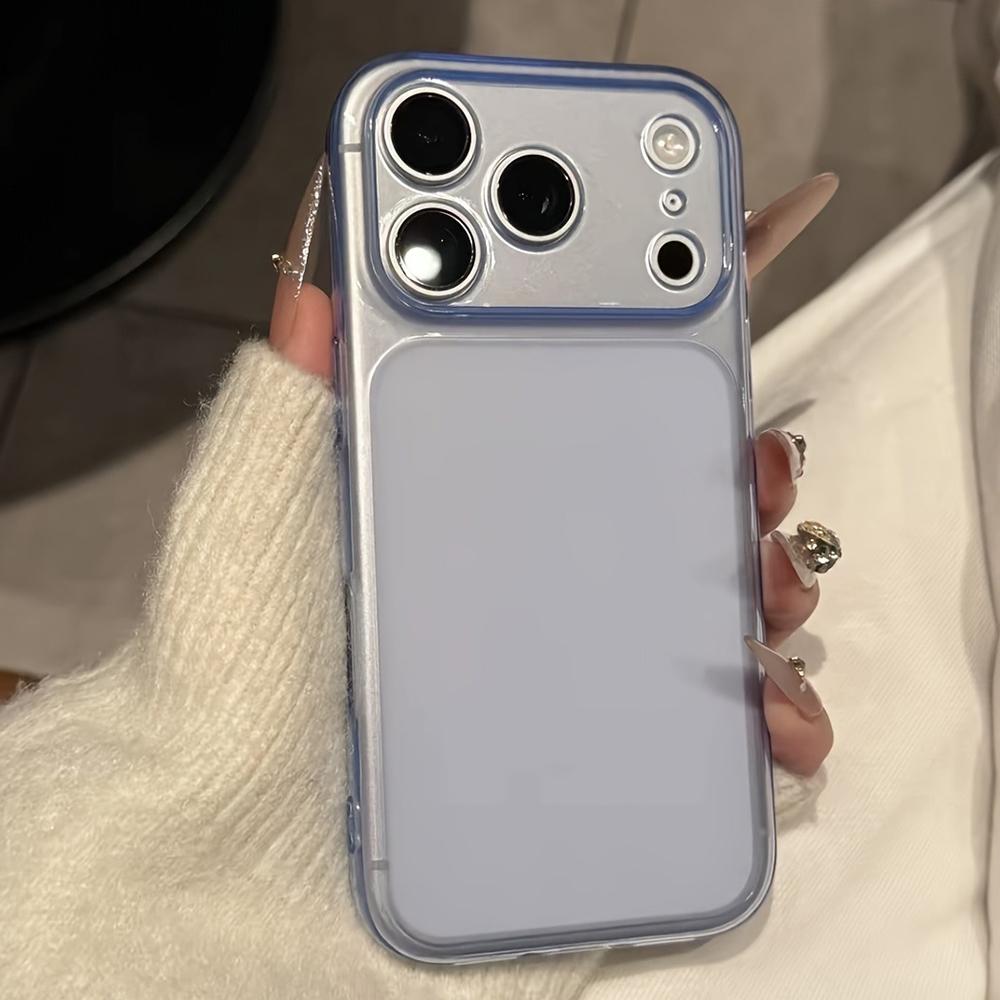 Solid Color Transparent Phone Case For 17 Pro Max 16 Pro 15 14 13 16 17 with an Aesthetic Design Full Coverage Drop Cover