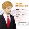 Peluca Rubia Sintética para Disfraz de Hombre, Corte Pixie en Capas Resistente al Calor, Pelucas de Personajes Famosos para Cosplay, Gorra de Béisbol Roja