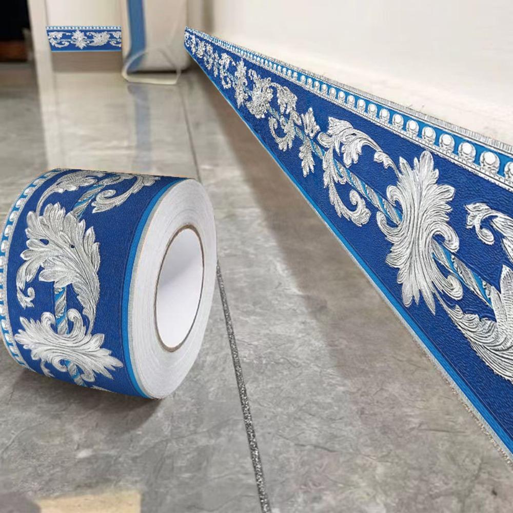 Fashion 5 Meter Wall Base Self Adhesive Anti-collision Wall Sticker Thickened Soft Decoration Strips Living Room