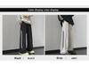 Men's Gray Casual Straight-Leg Sweatpants - Autumn/Winter Trendy Loose Fit with Drape and Plush Lining