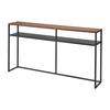 Sofa Back Console Table with Shelf - Black - 126x20.5x65cm - Tower 2029