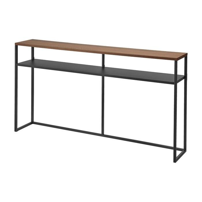 Yamazaki Sofa Back Console Table with Shelf - Black - 126x20.5x65cm - Tower 2029